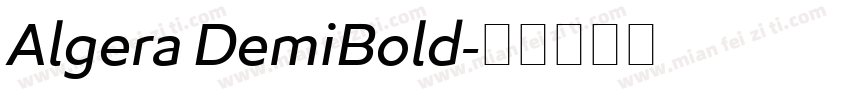 Algera DemiBold字体转换